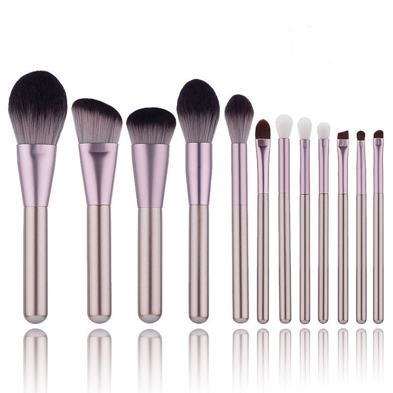 12 PCs Small Grape Professional Makeup Brushes Set