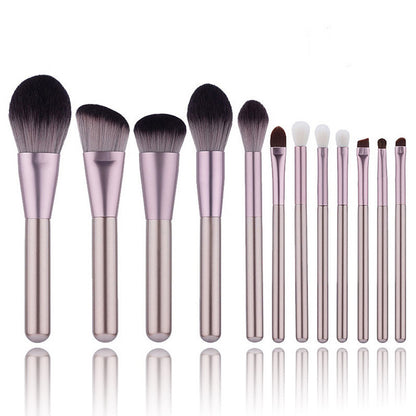 12 PCs Small Grape Professional Makeup Brushes Set