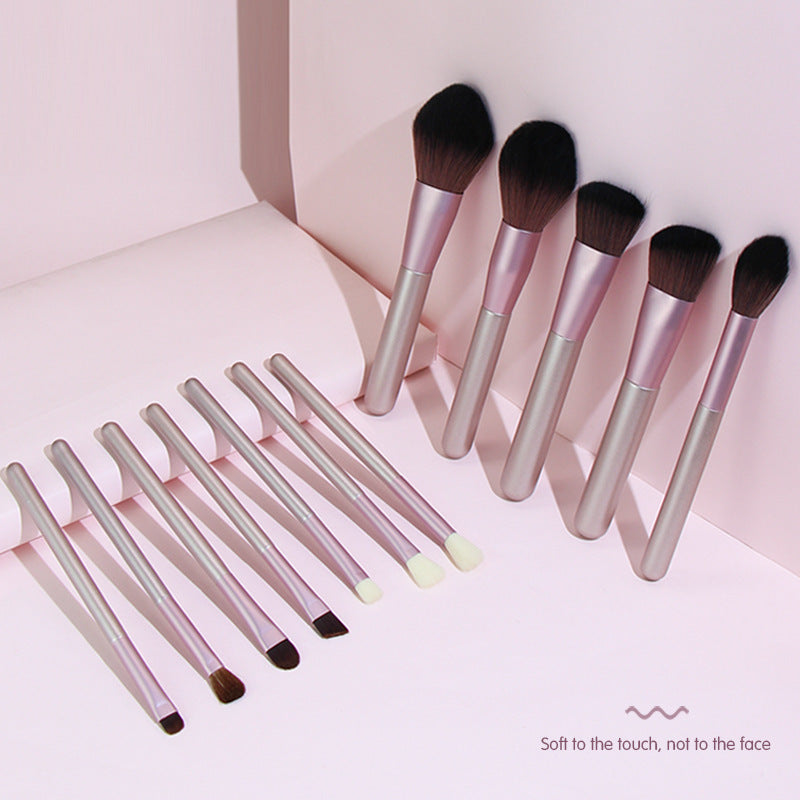 12 PCs Small Grape Professional Makeup Brushes Set