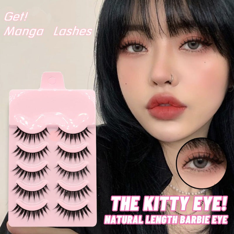 Natural 5 Pairs Manga Wispy Lashes