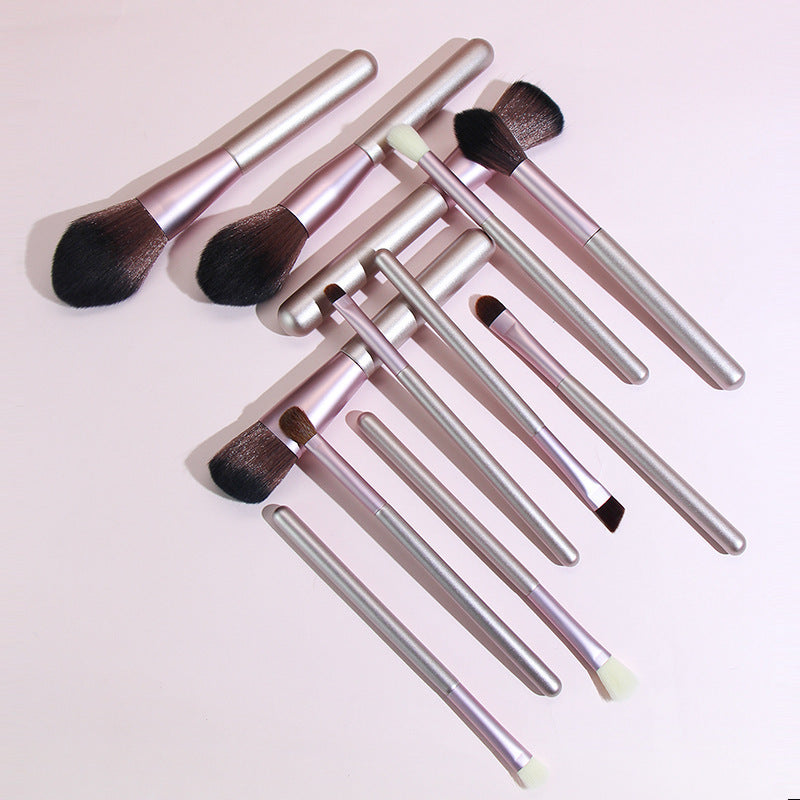12 PCs Small Grape Professional Makeup Brushes Set
